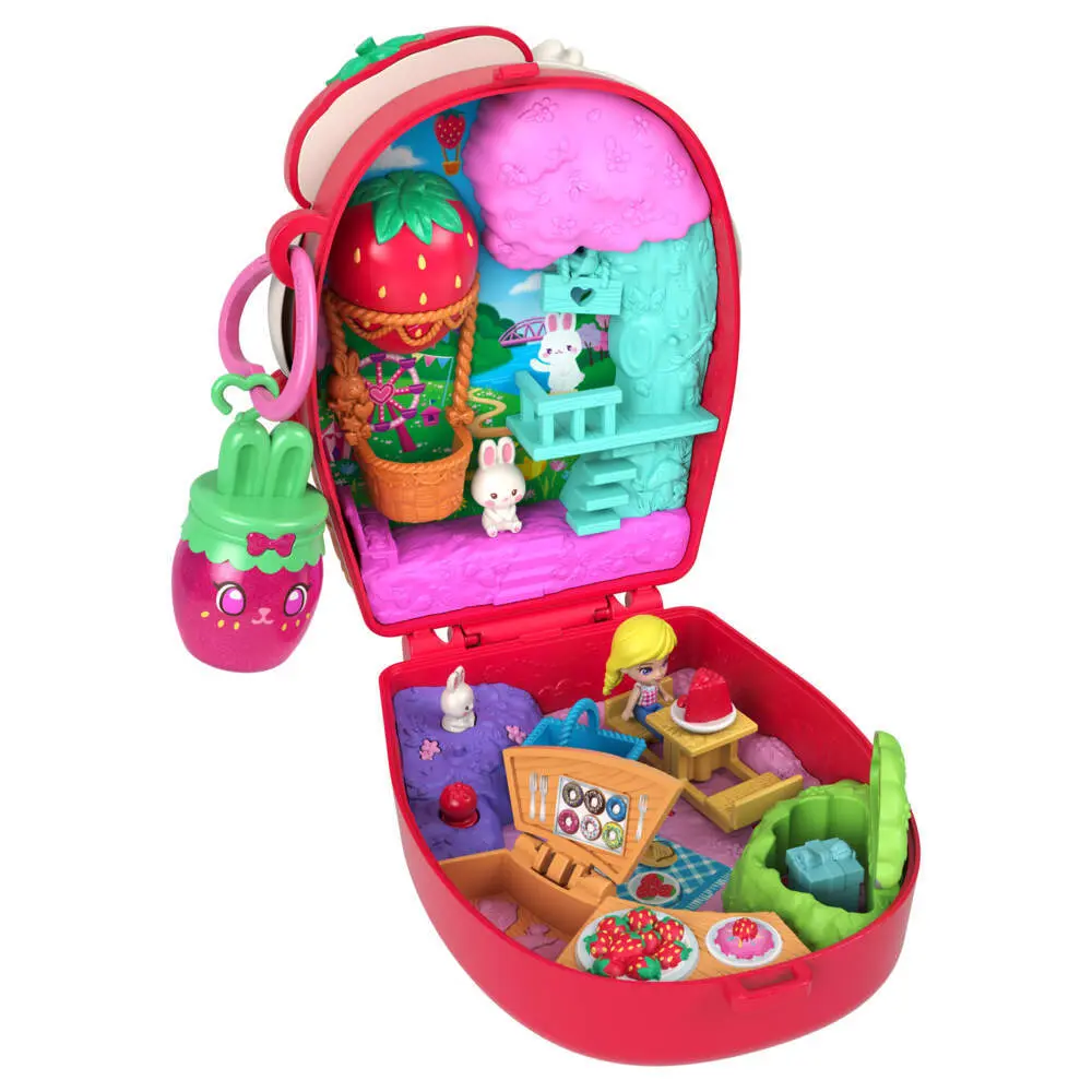 Bild: 194735346813 | Polly Pocket Erdbeerhäschen Schatulle | Blister | JKC47 | Deutsch