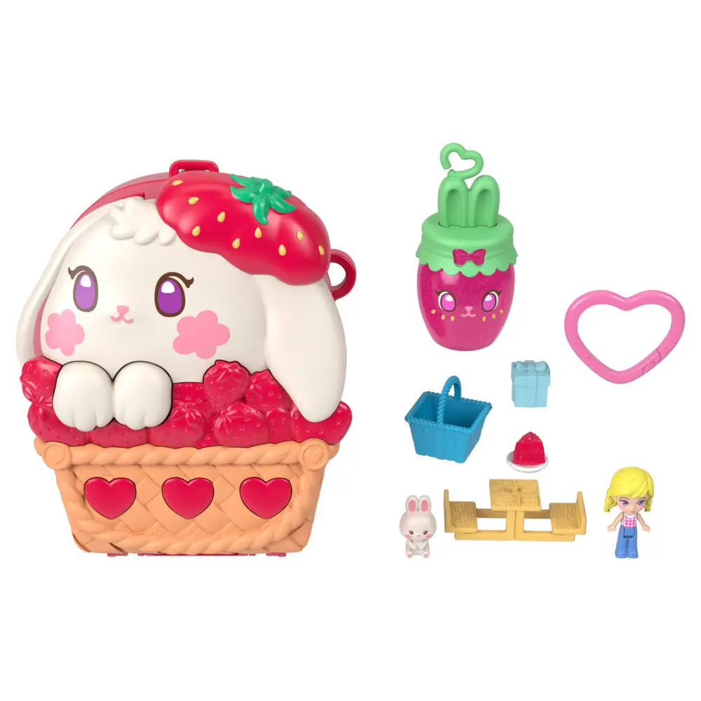 Bild: 194735346813 | Polly Pocket Erdbeerhäschen Schatulle | Blister | JKC47 | Deutsch