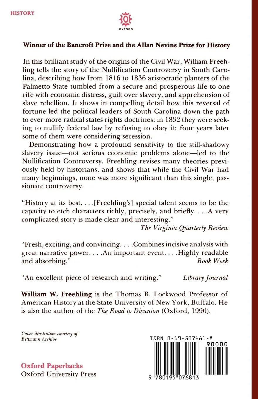 Rückseite: 9780195076813 | Prelude to Civil War | William W. Freehling | Taschenbuch | Englisch