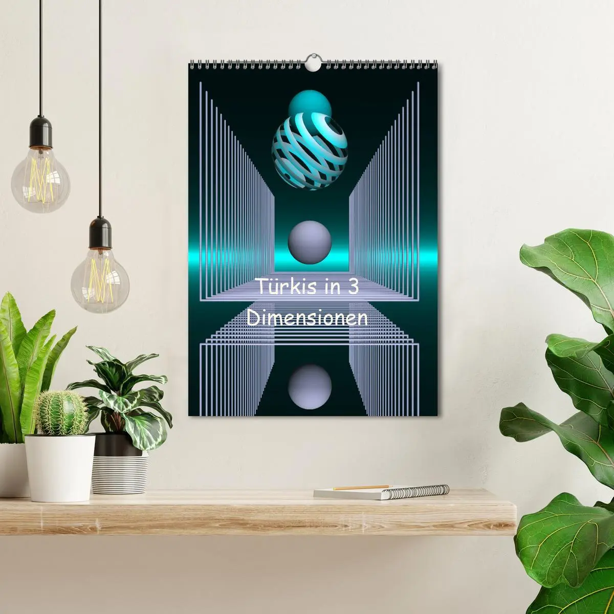 Bild: 9783516386813 | Türkis in 3 Dimensionen (Wandkalender 2026 DIN A3 hoch), CALVENDO...