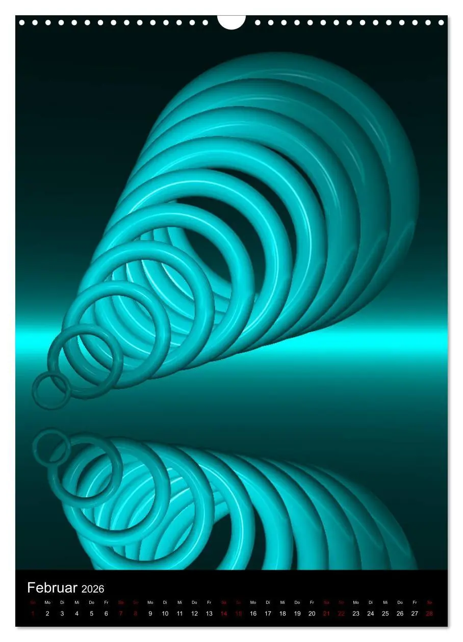 Bild: 9783516386813 | Türkis in 3 Dimensionen (Wandkalender 2026 DIN A3 hoch), CALVENDO...