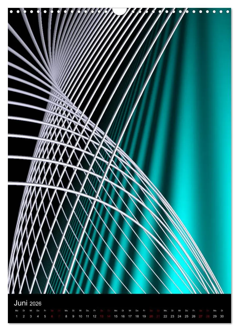 Bild: 9783516386813 | Türkis in 3 Dimensionen (Wandkalender 2026 DIN A3 hoch), CALVENDO...