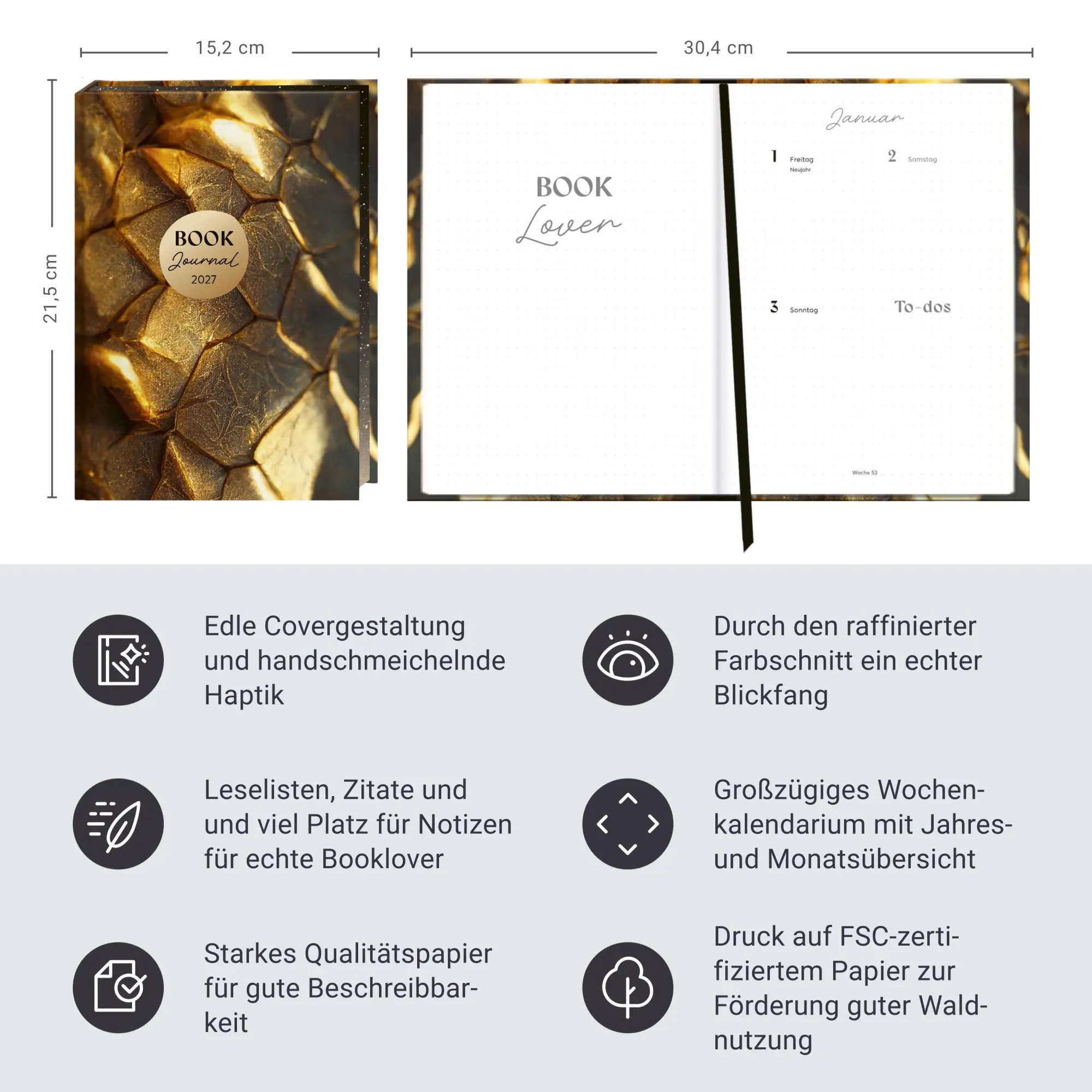Bild: 9783756416813 | Fantasy Book Journal 2027 | Kalender | Bullet Journal Kalender Heye