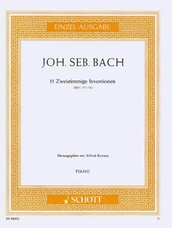 Cover: 9790001086813 | 15 Zweistimmige Inventionen | Johann Sebastian Bach | Buch | 36 S.