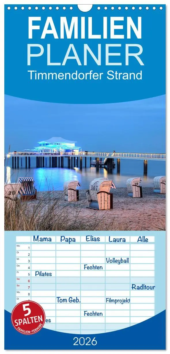 Cover: 9783516516913 | Familienplaner 2026 - Timmendorfer Strand mit 5 Spalten...