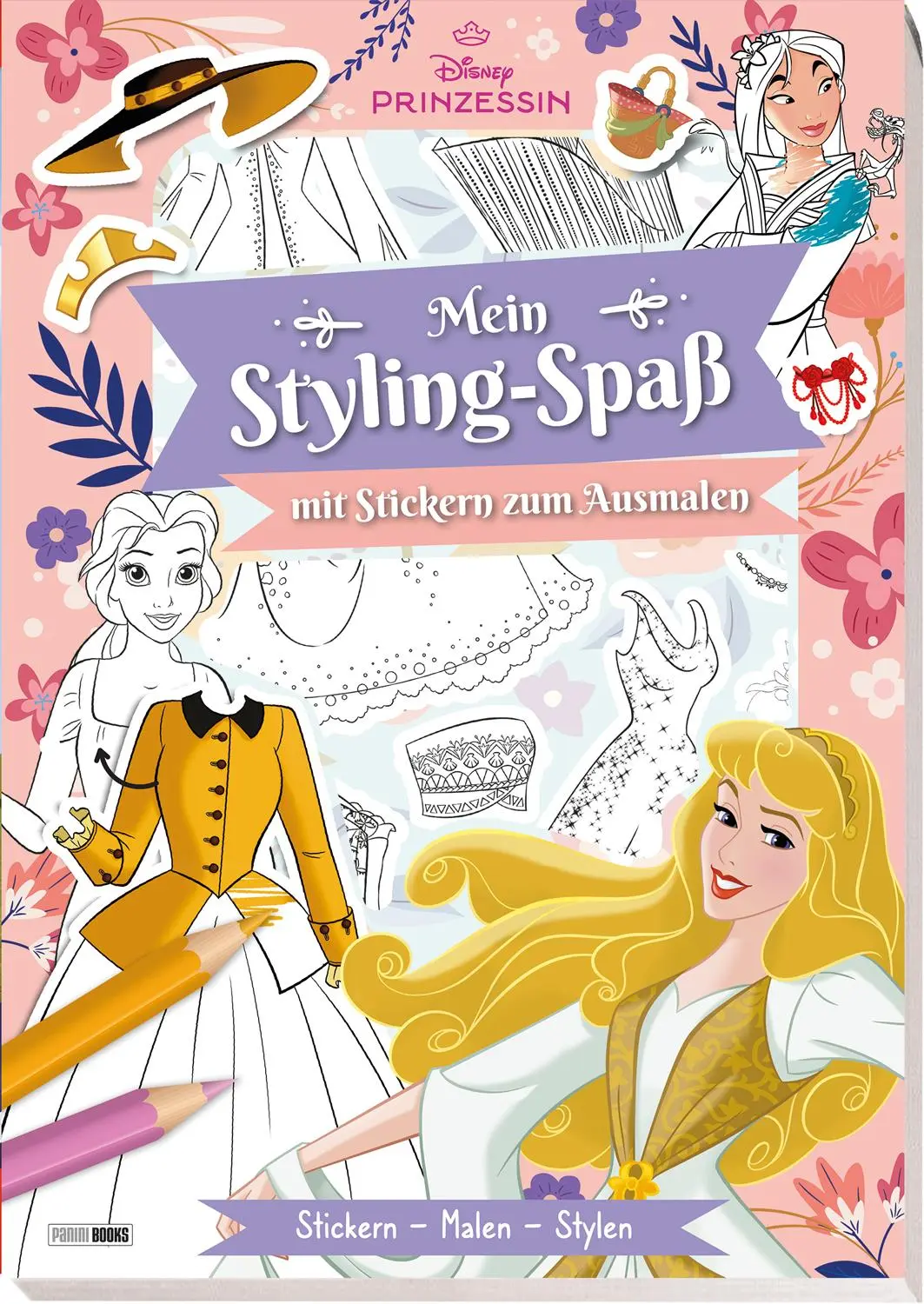 Cover: 9783833246913 | Disney Prinzessin: Mein Styling-Spaß mit Stickern zum Ausmalen -...