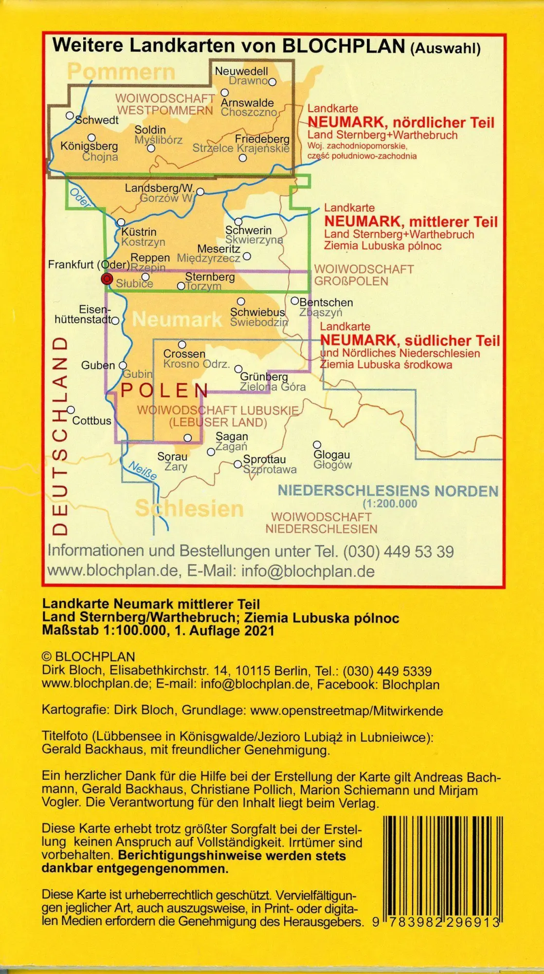 Bild: 9783982296913 | Landkarte Neumark - mittlerer Teil | Land Sternberg/Warthebruch | 2 S.