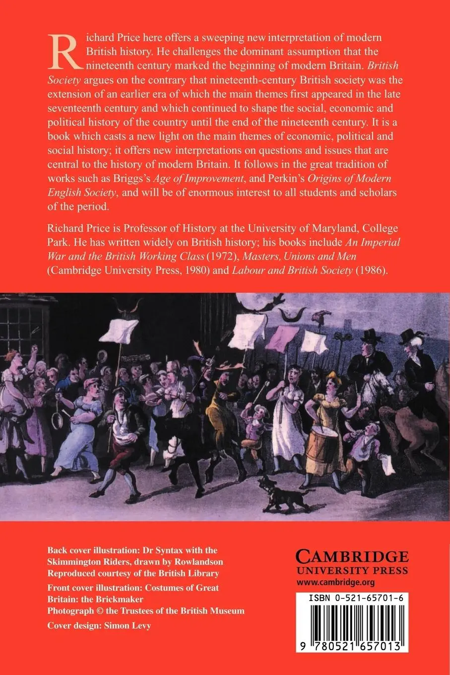 Rückseite: 9780521657013 | British Society 1680 1880 | Dynamism, Containment and Change | Price