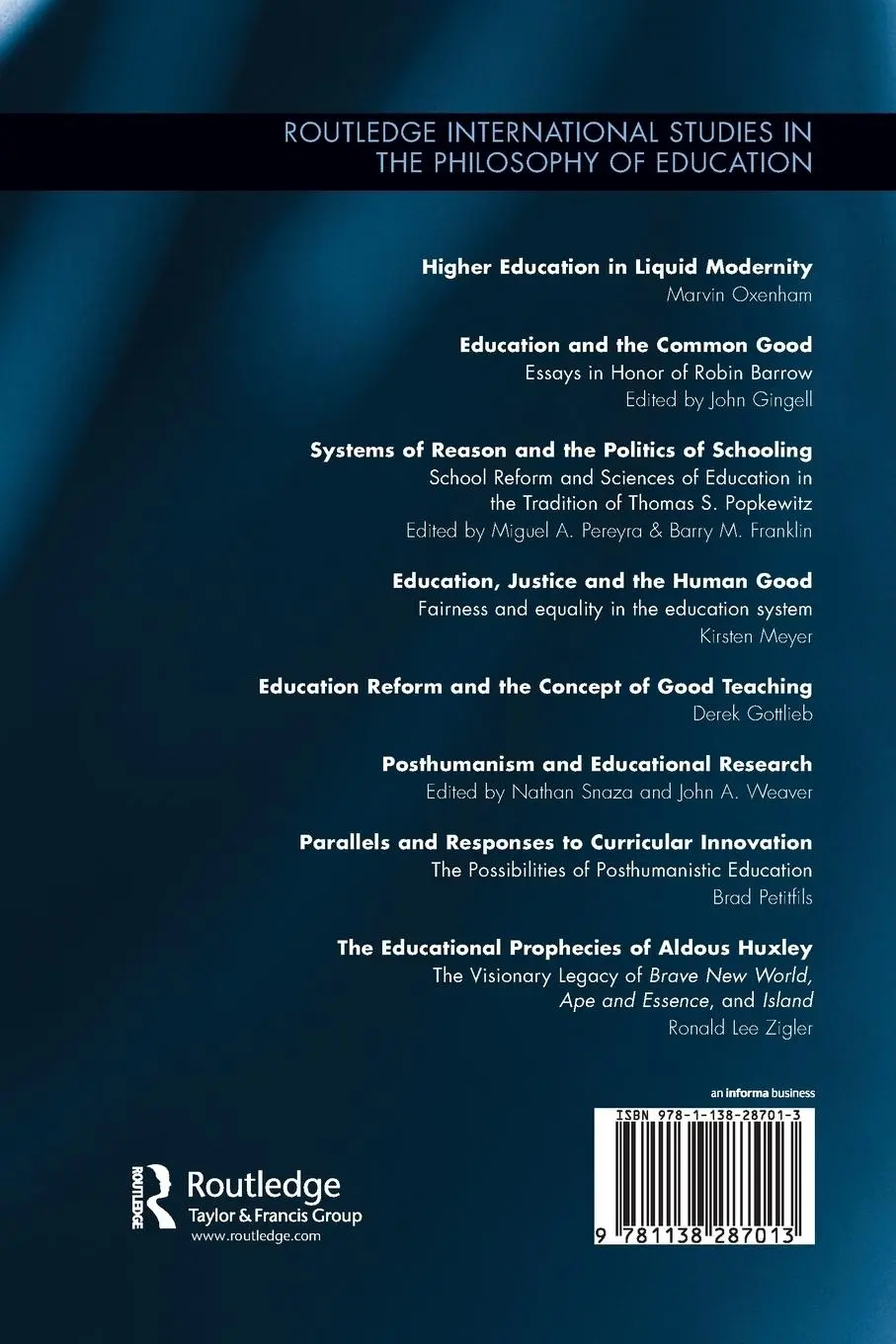 Rückseite: 9781138287013 | The Educational Prophecies of Aldous Huxley | Ronald Zigler | Buch