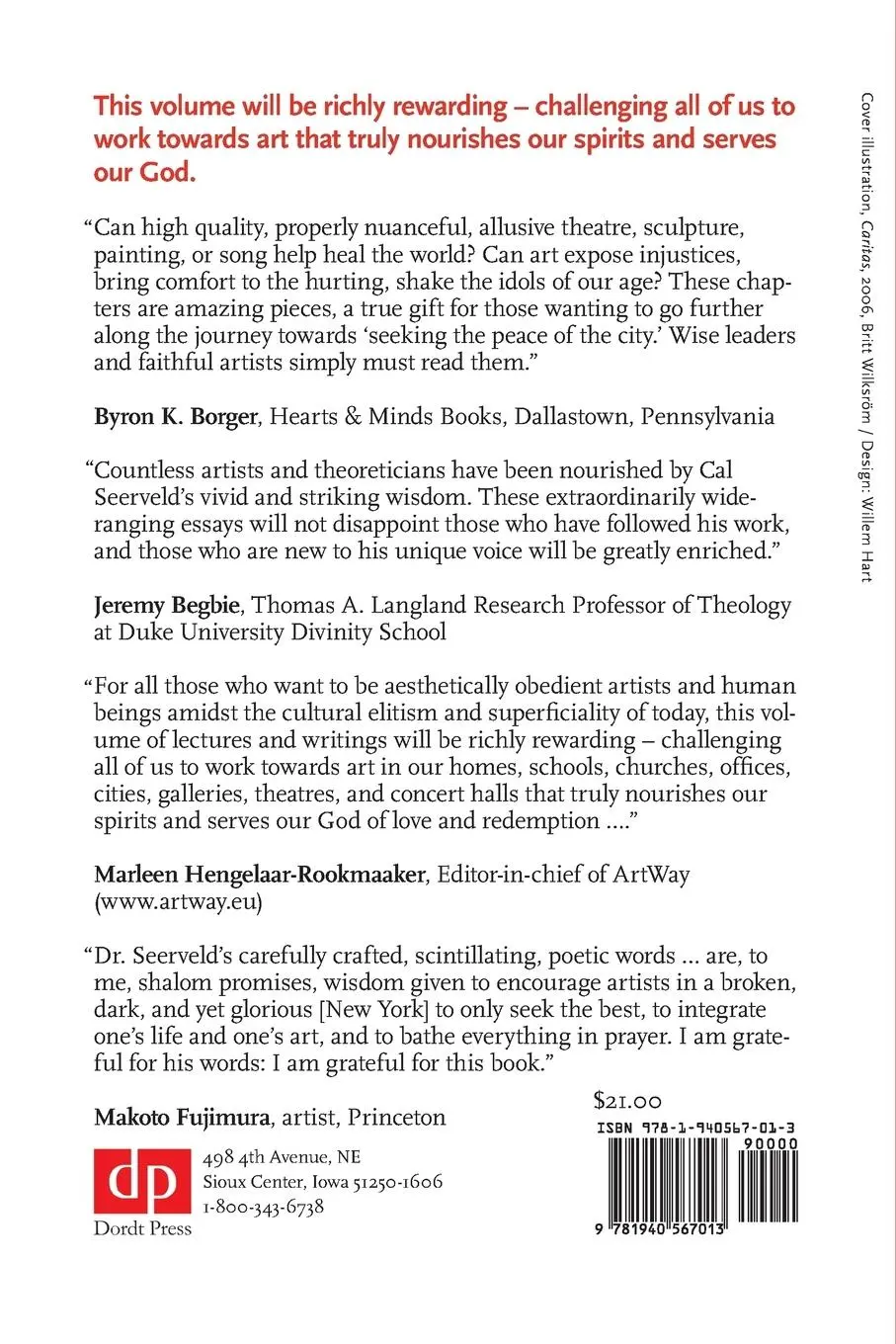 Rückseite: 9781940567013 | Redemptive Art in Society | Sundry Writings and Occasional Lectures