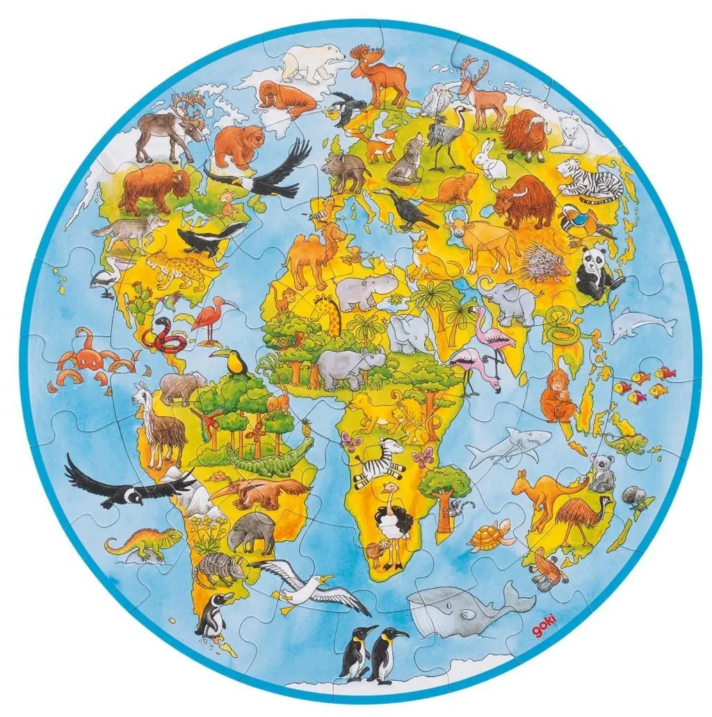 Cover: 4013594577113 | XXL Puzzle Welt, 49 Teile | Ø 45 cm, Pappe, 49 Teile per Stück | goki