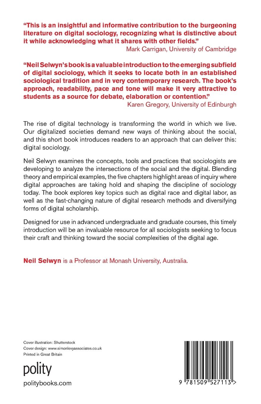 Rückseite: 9781509527113 | What Is Digital Sociology? | Neil Selwyn | Taschenbuch | 152 S. | 2019