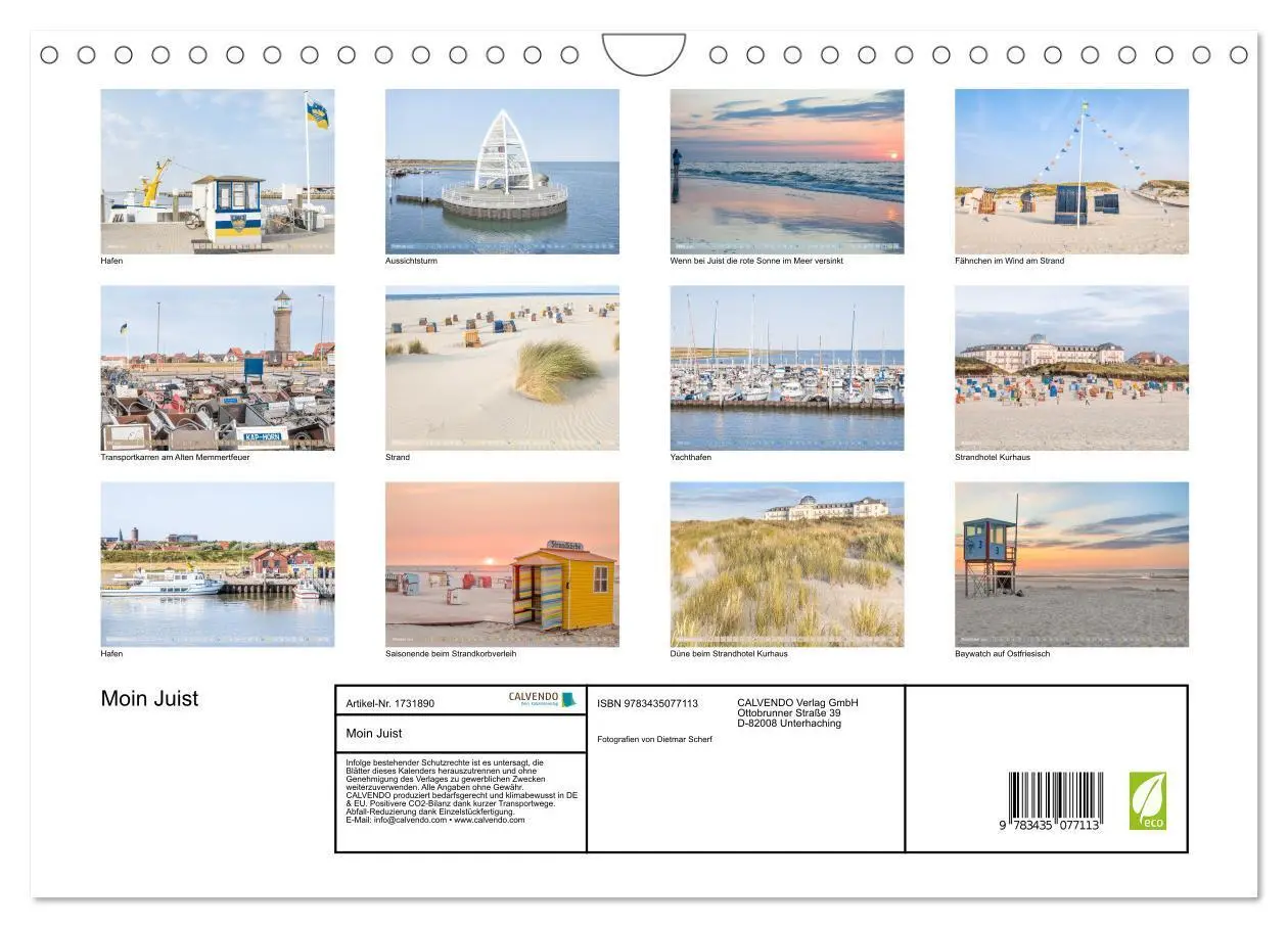 Bild: 9783435077113 | Moin Juist (Wandkalender 2025 DIN A4 quer), CALVENDO Monatskalender
