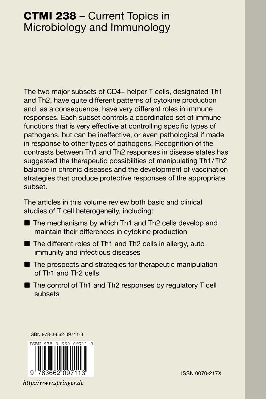 Rückseite: 9783662097113 | Redirection of Th1 and Th2 Responses | Robert L. Coffman (u. a.) | ix