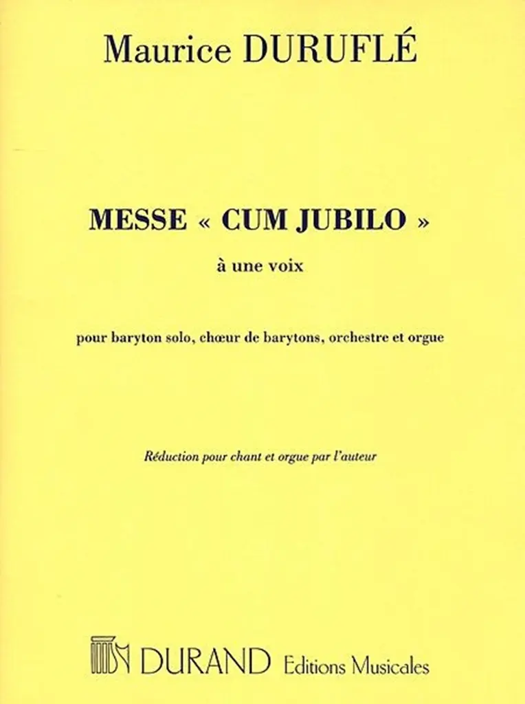 Cover: 9790044067213 | Messe Cum Jubilo Op. 11 | Maurice Duruflé | Klavierauszug | 2001