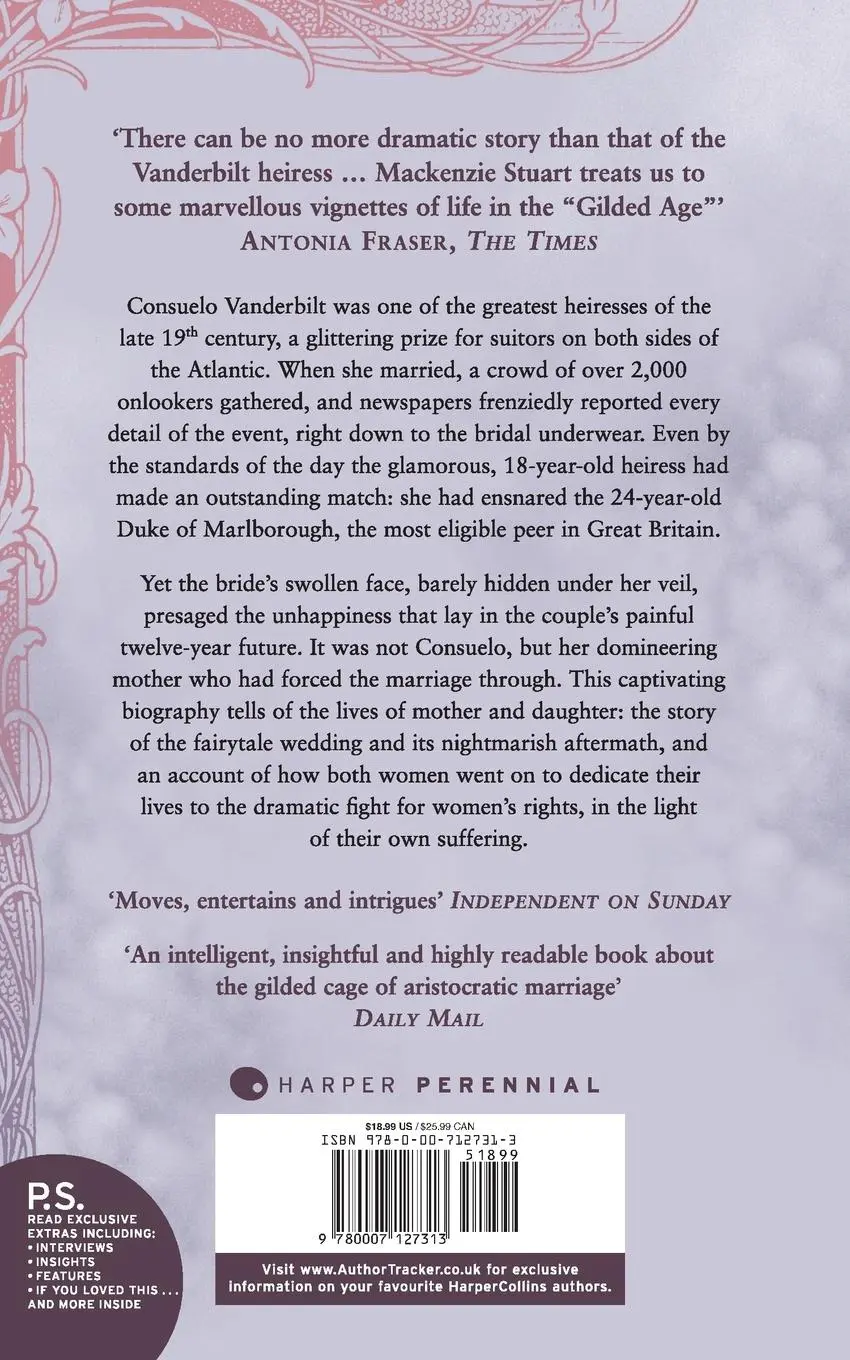 Rückseite: 9780007127313 | Consuelo and Alva Vanderbilt | Amanda Mackenzie Stuart | Taschenbuch