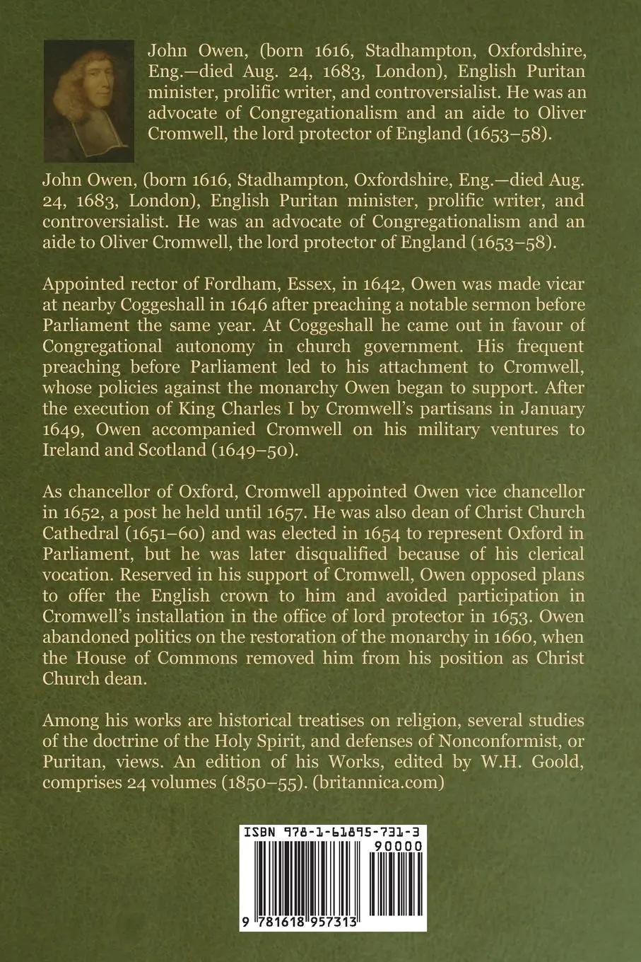 Rückseite: 9781618957313 | Of the Mortification of Sin in Believers | John Owen | Taschenbuch