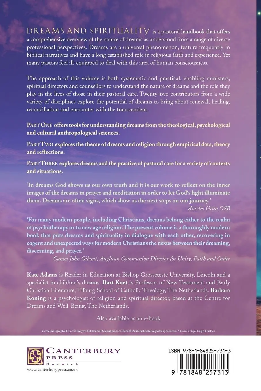 Rückseite: 9781848257313 | Dreams and Spirituality | Kate Adams | Taschenbuch | Englisch | 2015