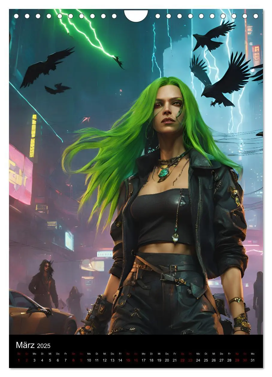Bild: 9783457217313 | Die Hexen von Cyberpunk City (Wandkalender 2025 DIN A4 hoch),...