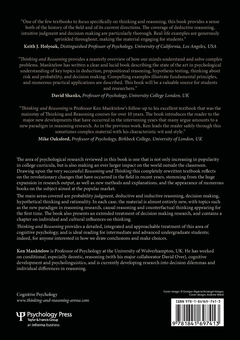 Rückseite: 9781841697413 | Thinking and Reasoning | Ken Manktelow | Taschenbuch | Englisch | 2012