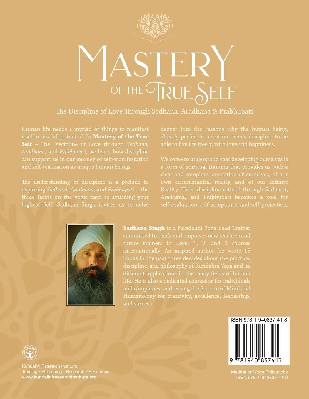 Rückseite: 9781940837413 | Mastery of the True Self | Sadhana Singh | Taschenbuch | Englisch