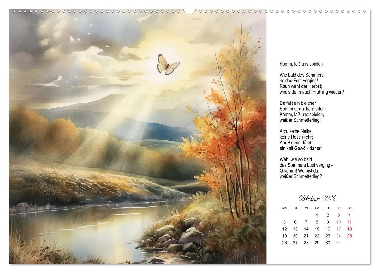 Bild: 9783457517413 | Gedichte von Theodor Storm (Wandkalender 2026 DIN A2 quer),...