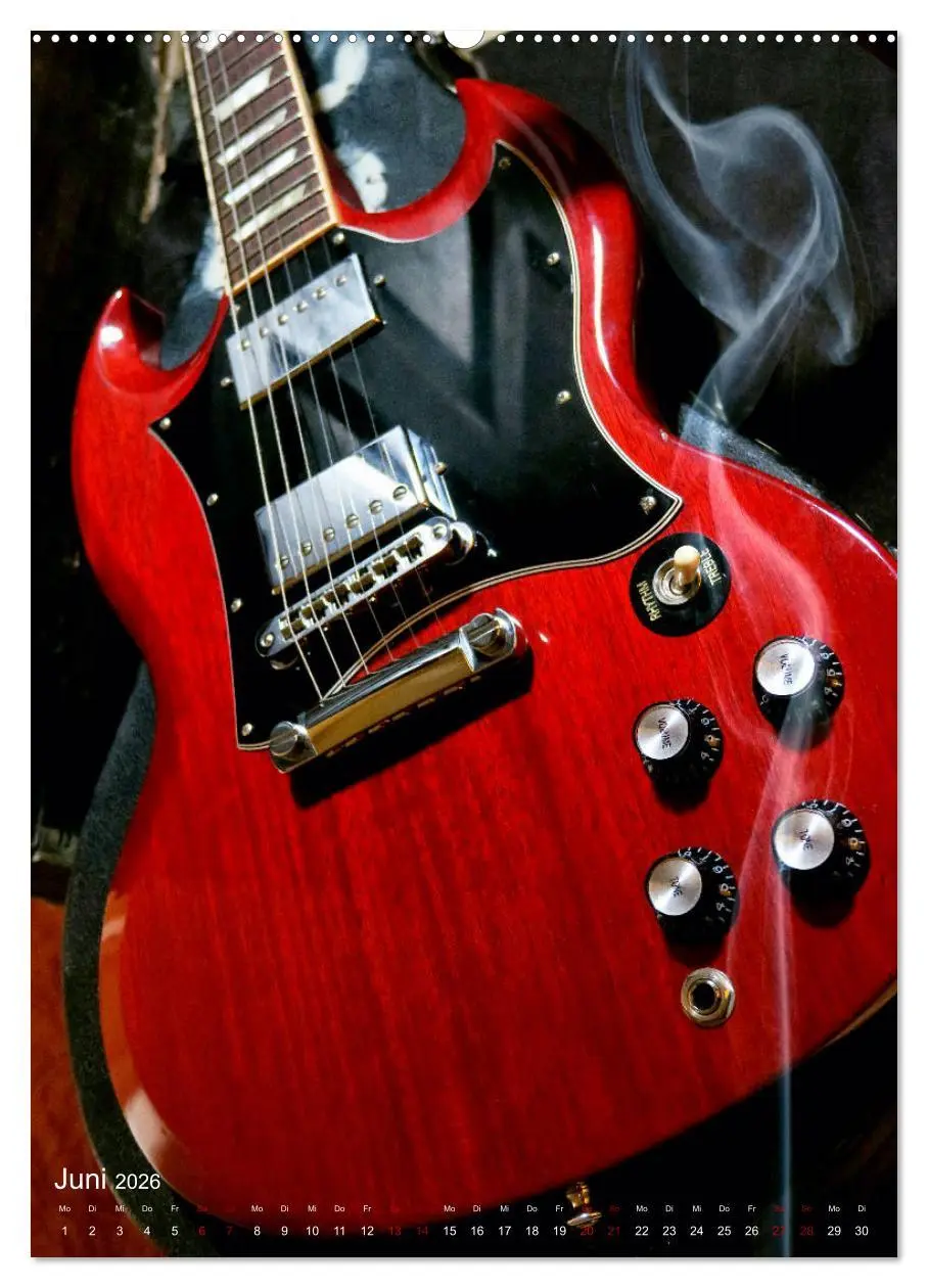 Bild: 9783516397413 | Gitarren backstage (Wandkalender 2026 DIN A2 hoch), CALVENDO...