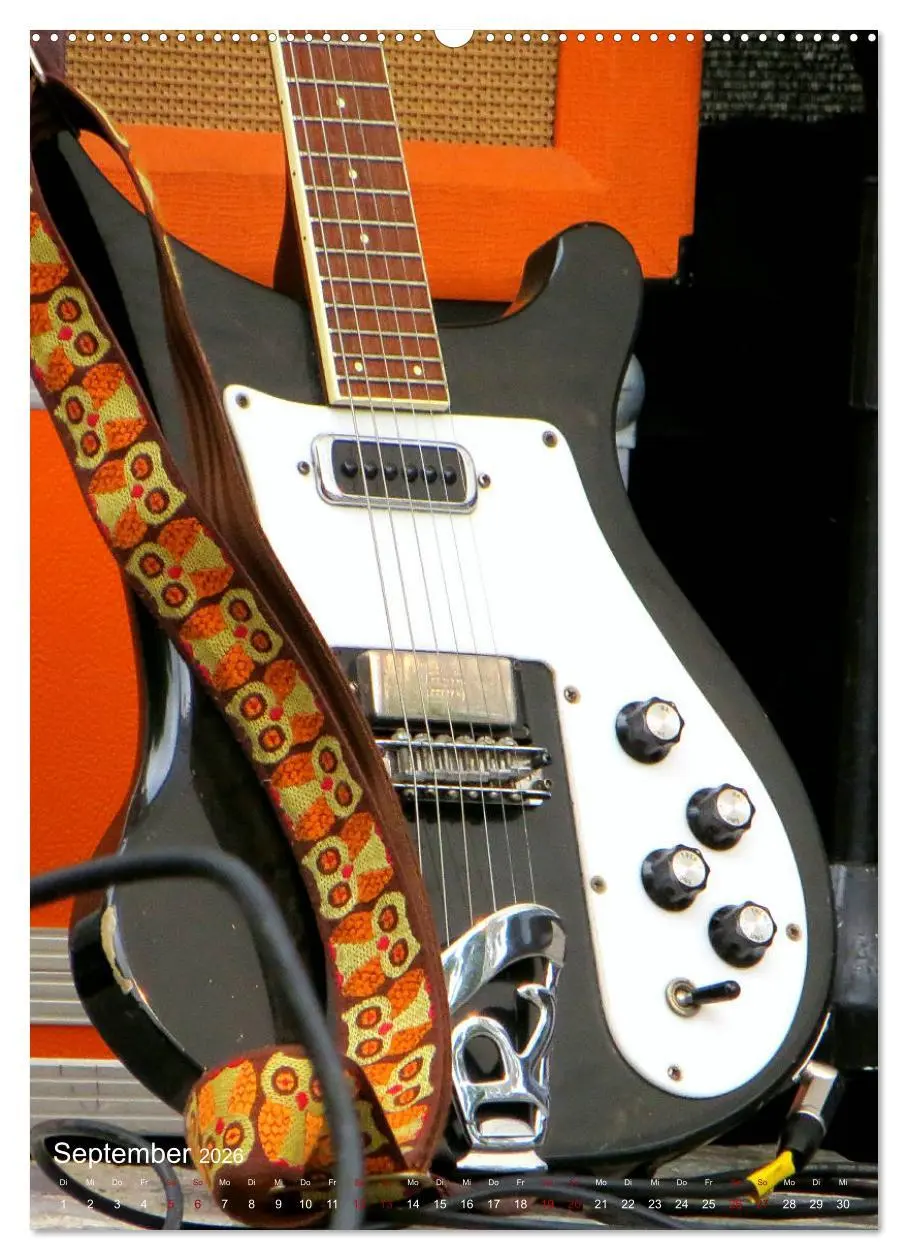 Bild: 9783516397413 | Gitarren backstage (Wandkalender 2026 DIN A2 hoch), CALVENDO...