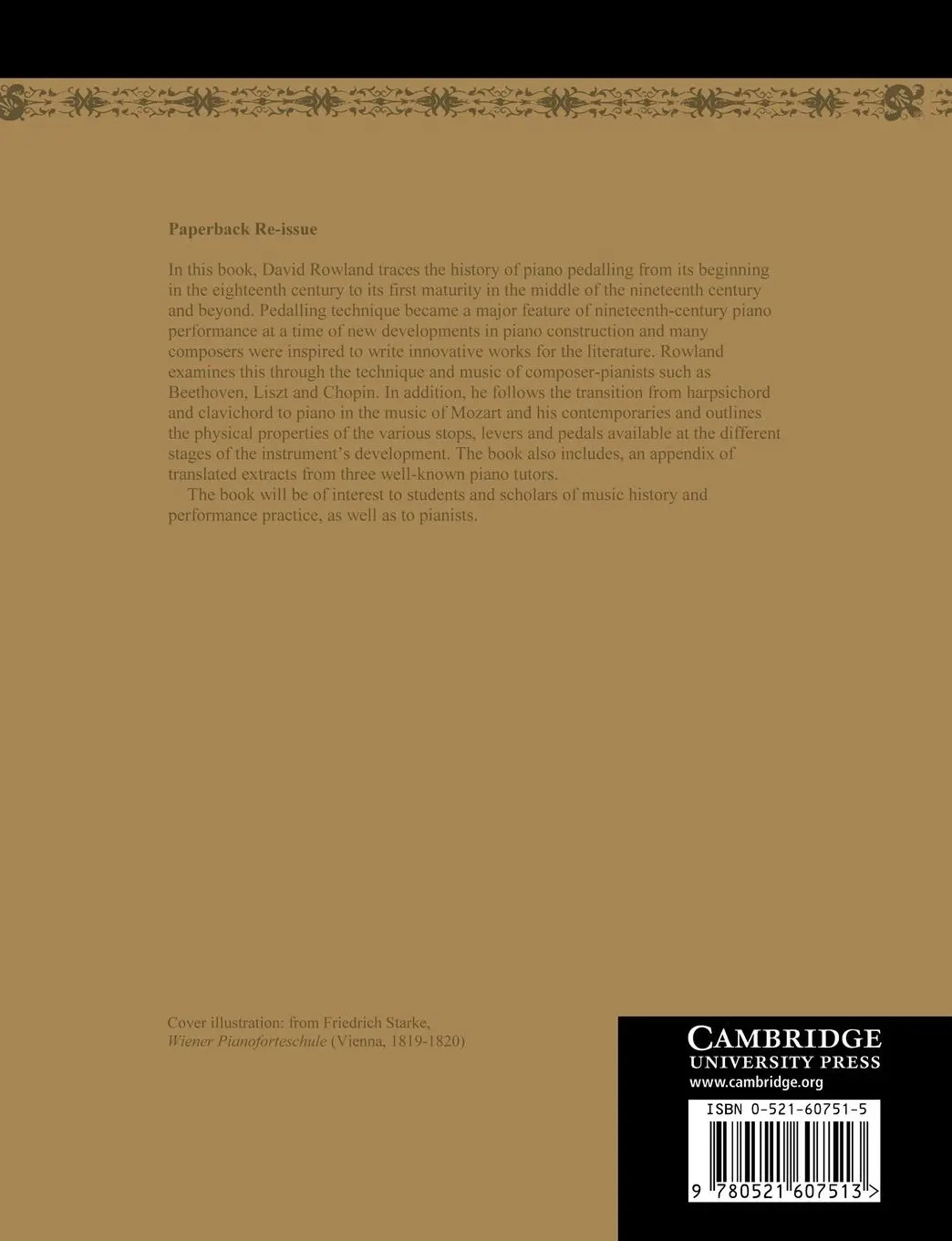 Rückseite: 9780521607513 | A History of Pianoforte Pedalling | David Rowland (u. a.) | Buch