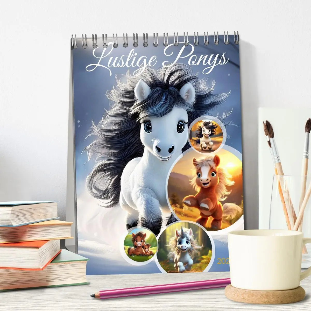 Bild: 9783516697513 | Lustige Ponys (Tischkalender 2026 DIN A5 hoch), CALVENDO...