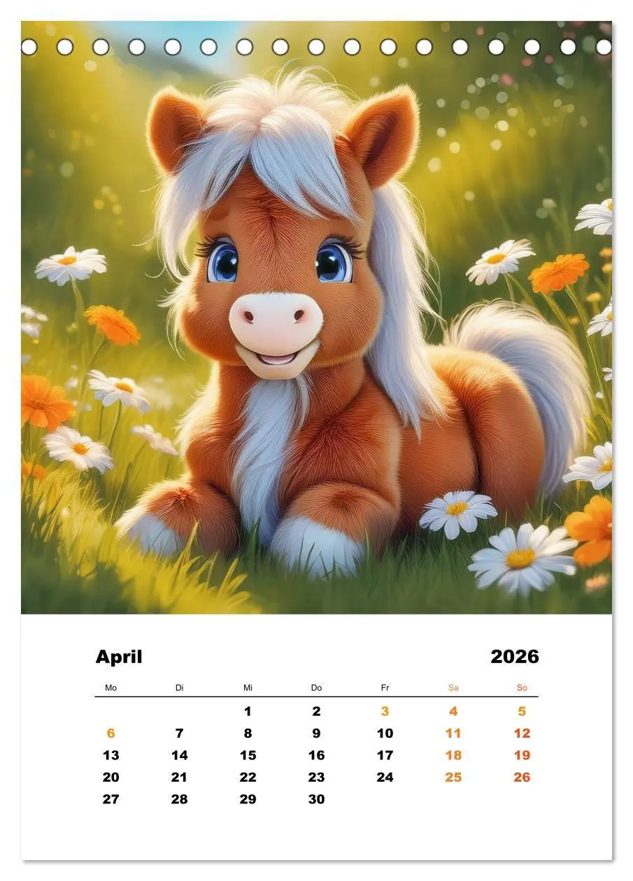 Bild: 9783516697513 | Lustige Ponys (Tischkalender 2026 DIN A5 hoch), CALVENDO...
