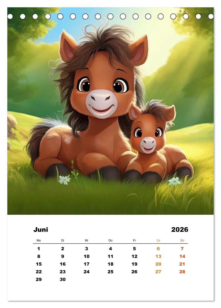 Bild: 9783516697513 | Lustige Ponys (Tischkalender 2026 DIN A5 hoch), CALVENDO...