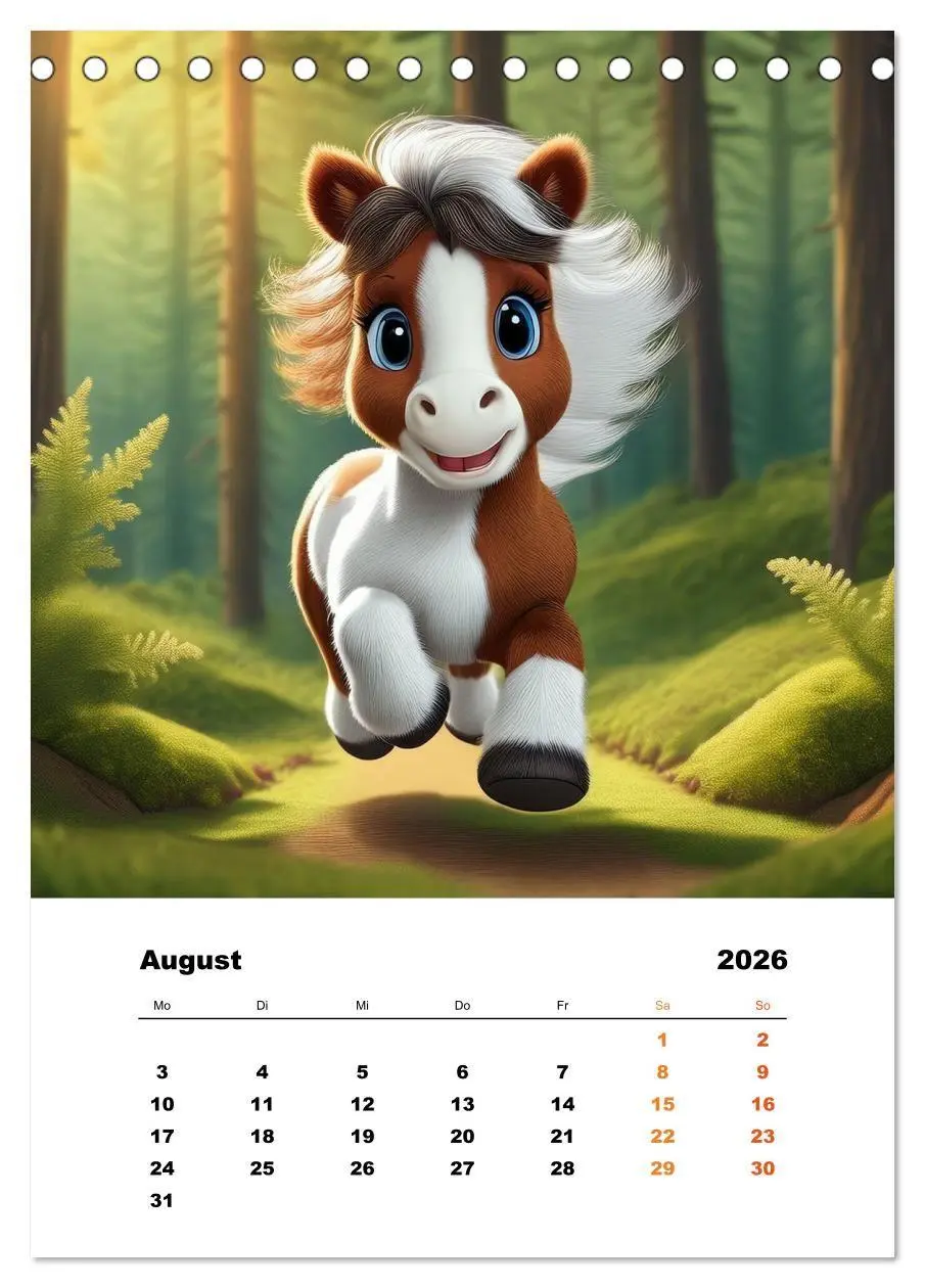 Bild: 9783516697513 | Lustige Ponys (Tischkalender 2026 DIN A5 hoch), CALVENDO...