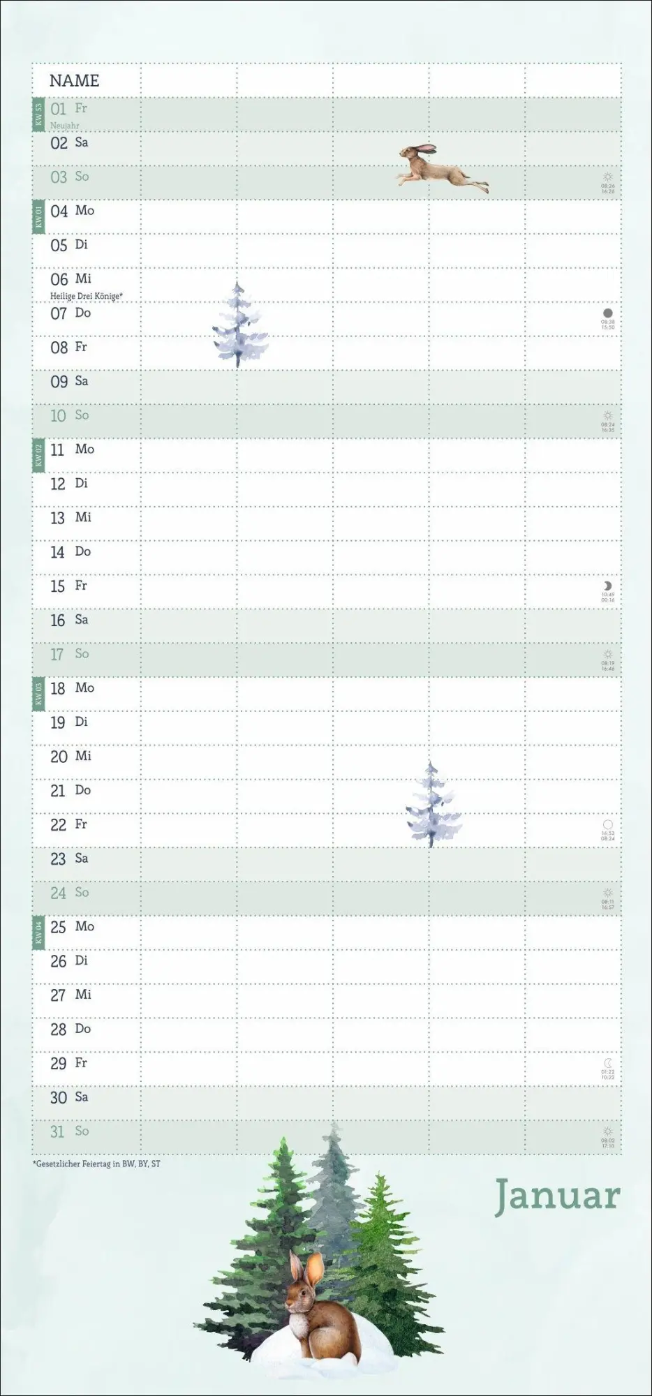 Bild: 9783756417513 | tm Tiere des Waldes Familienplaner 2027 | Kalender | 13 S. | Deutsch