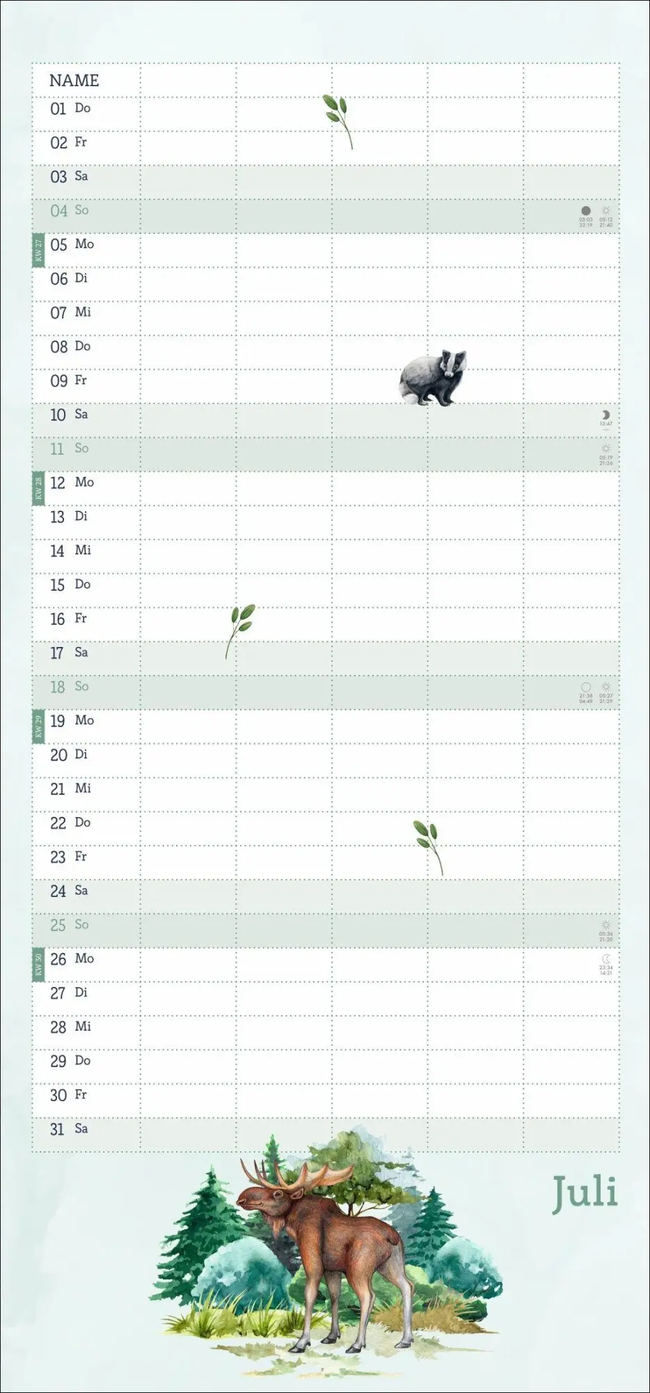 Bild: 9783756417513 | tm Tiere des Waldes Familienplaner 2027 | Kalender | 13 S. | Deutsch