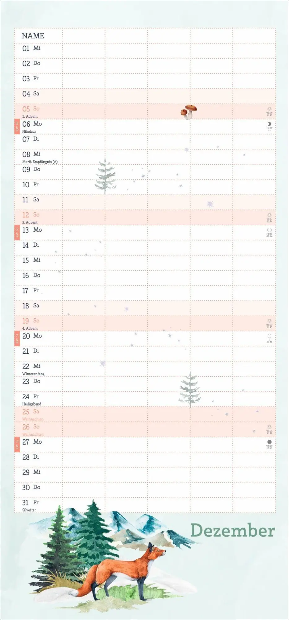 Bild: 9783756417513 | tm Tiere des Waldes Familienplaner 2027 | Kalender | 13 S. | Deutsch