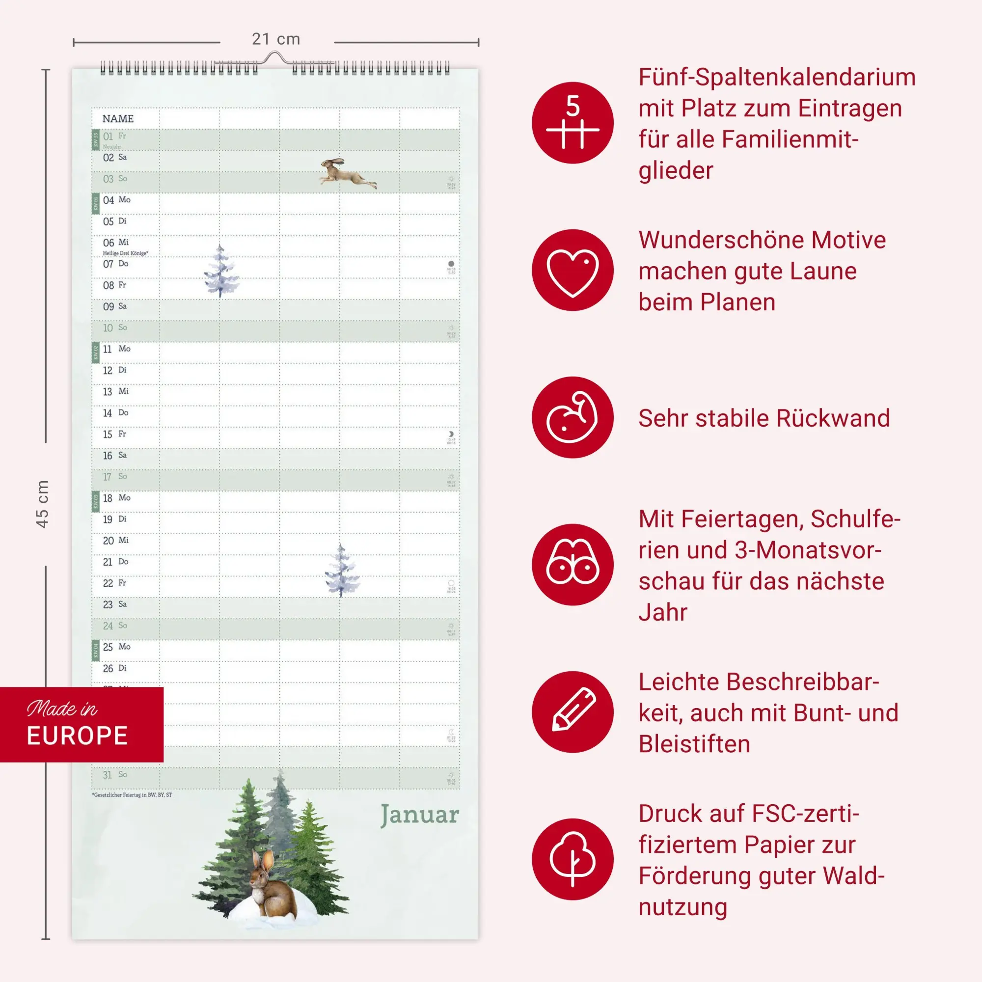 Bild: 9783756417513 | tm Tiere des Waldes Familienplaner 2027 | Kalender | 13 S. | Deutsch