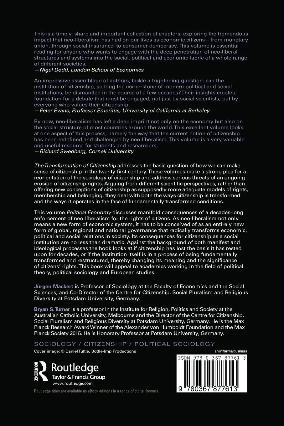 Rückseite: 9780367877613 | The Transformation of Citizenship, Volume 1 | Political Economy | Buch