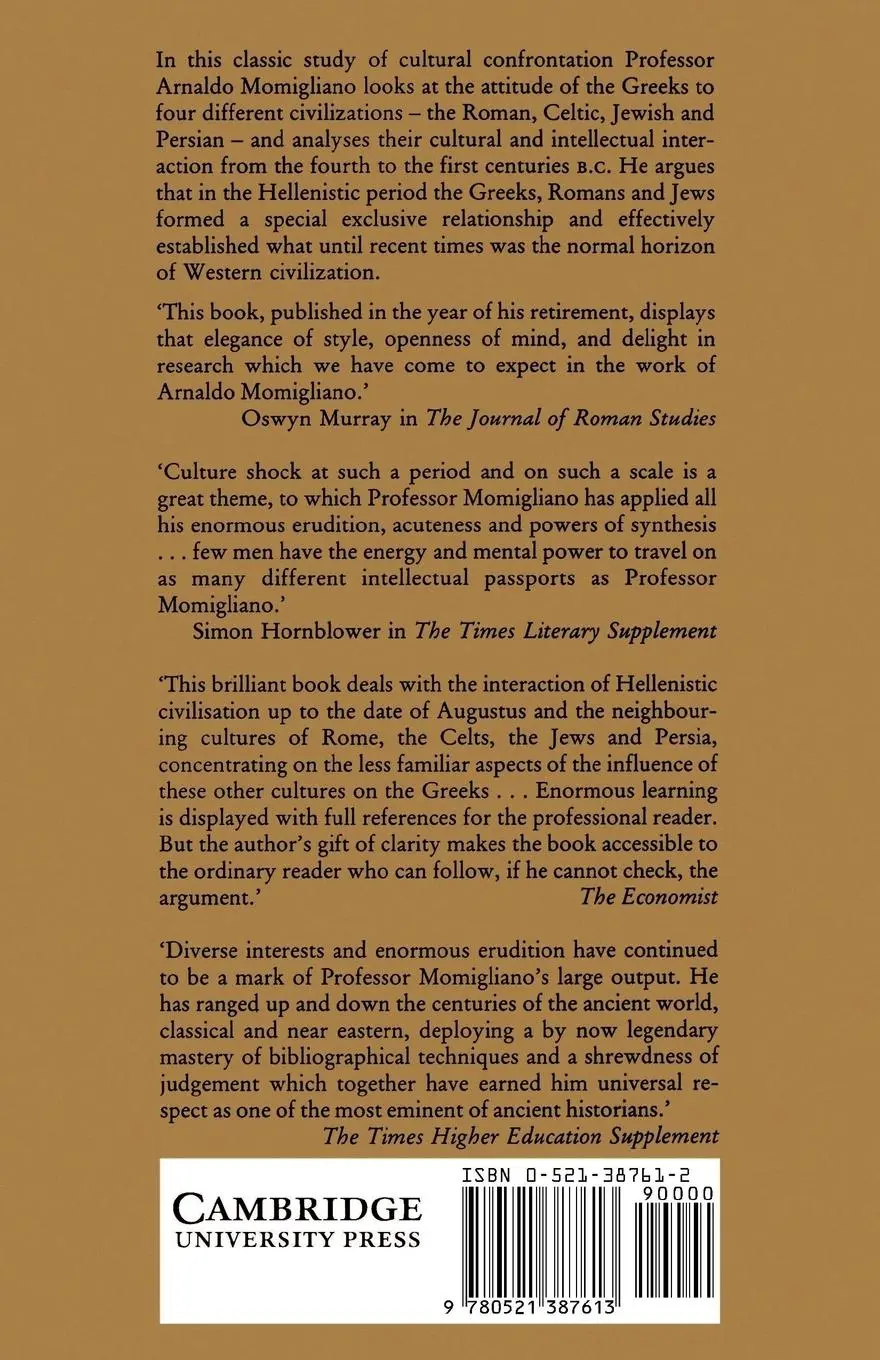 Rückseite: 9780521387613 | Alien Wisdom | The Limits of Hellenization | Arnaldo Momigliano | Buch