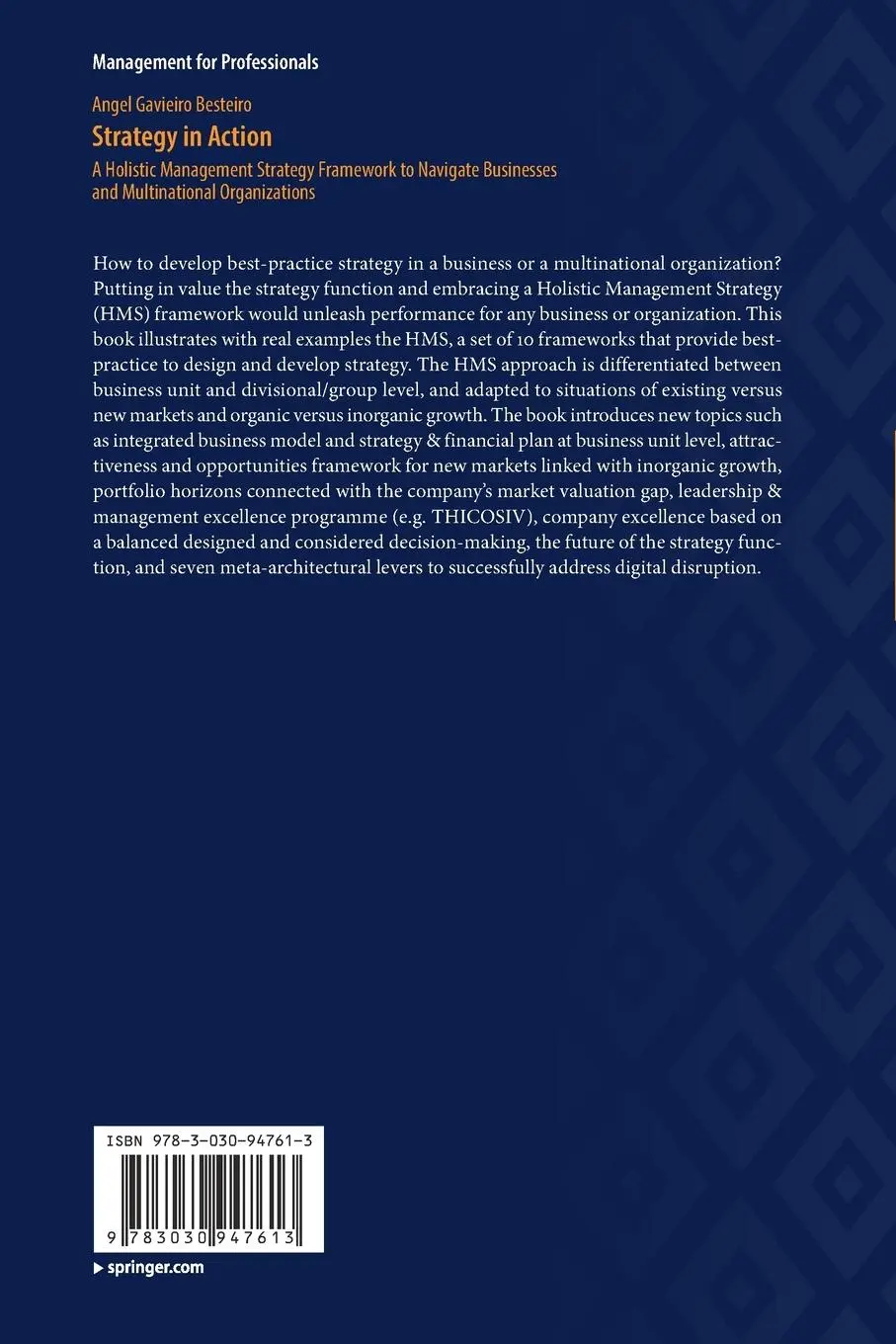 Rückseite: 9783030947613 | Strategy in Action | Angel Gavieiro Besteiro | Taschenbuch | xxxii
