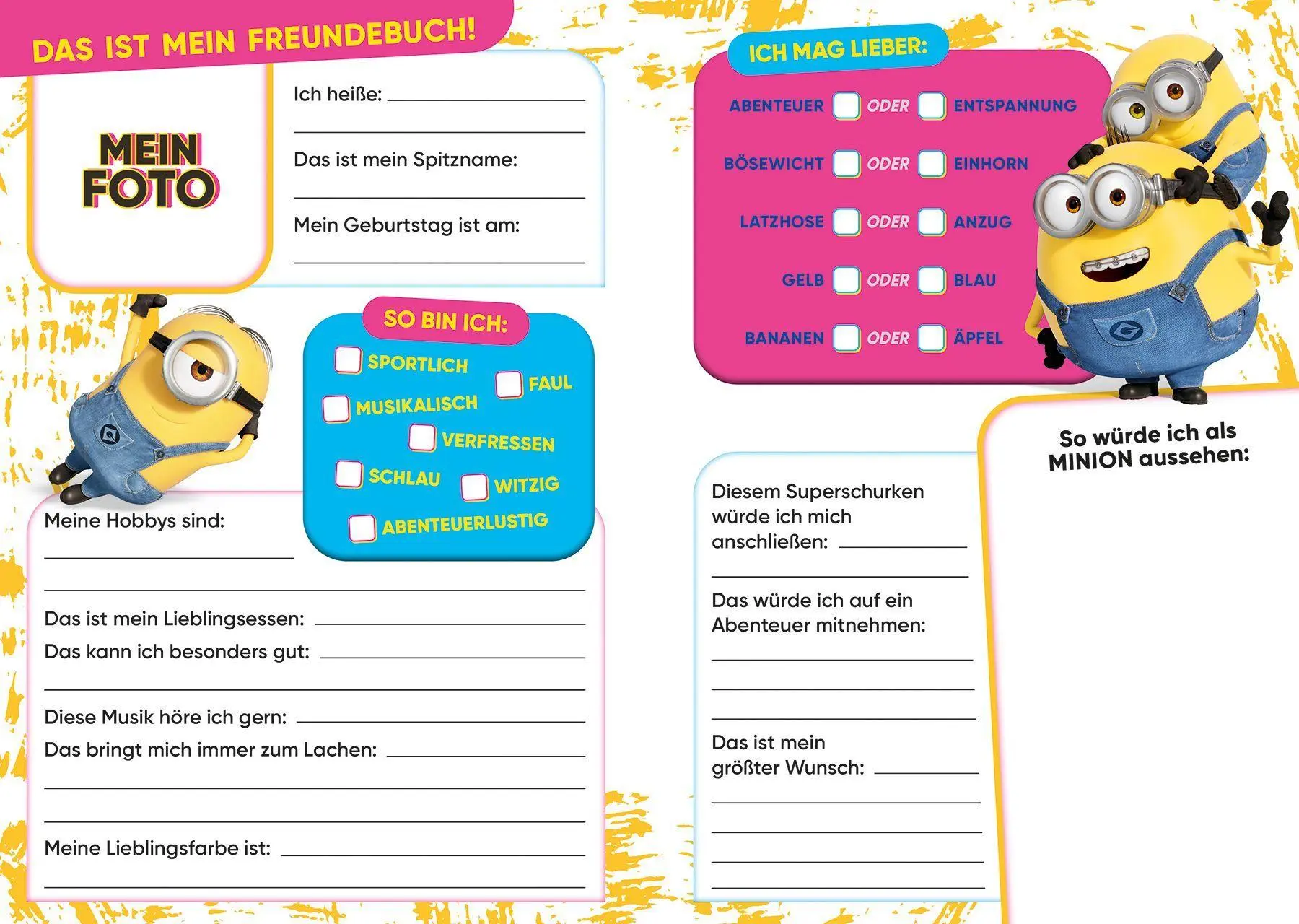 Bild: 9783833247613 | Minions: Meine Freunde | Freundebuch | Panini | Buch | 64 S. | Deutsch