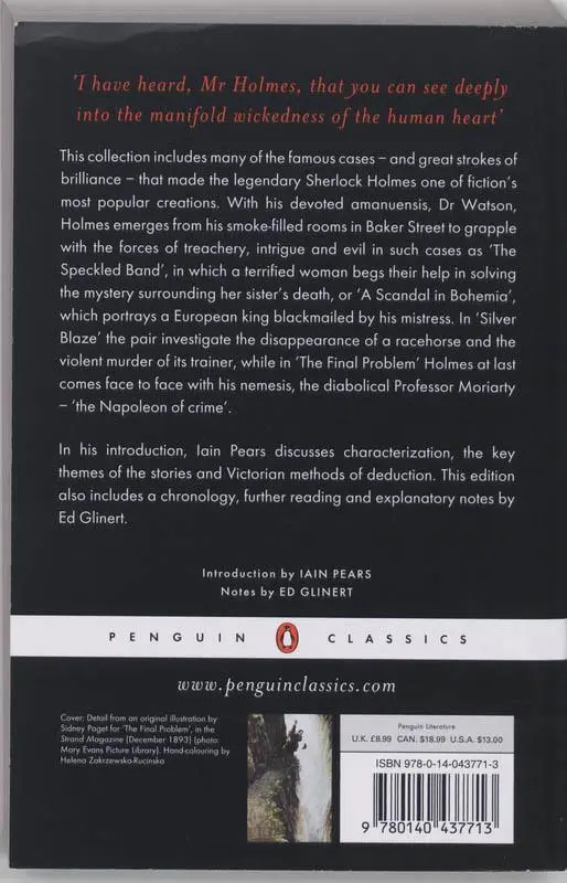 Rückseite: 9780140437713 | The Adventures of Sherlock Holmes and the Memoirs of Sherlock Holmes
