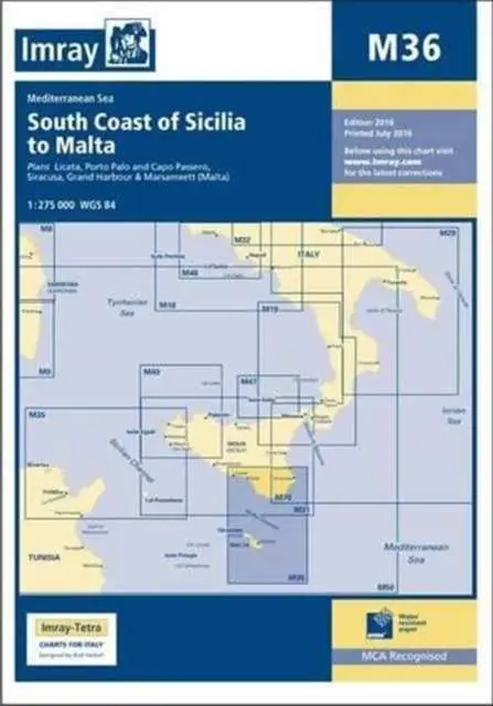 Cover: 9781846237713 | Imray Chart M36 | South Coast of Sicilia to Malta | Imray | Buch