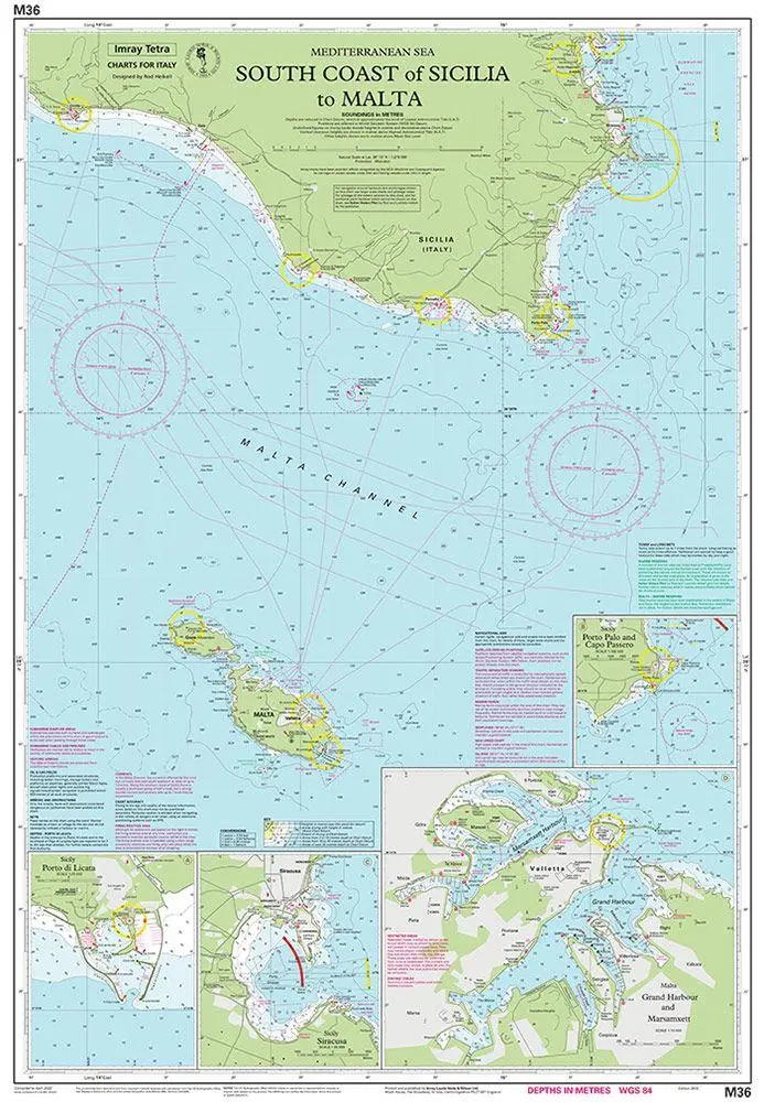 Bild: 9781846237713 | M36 South Coast of Sicilia to Malta | Imray M Series | (Land-)Karte