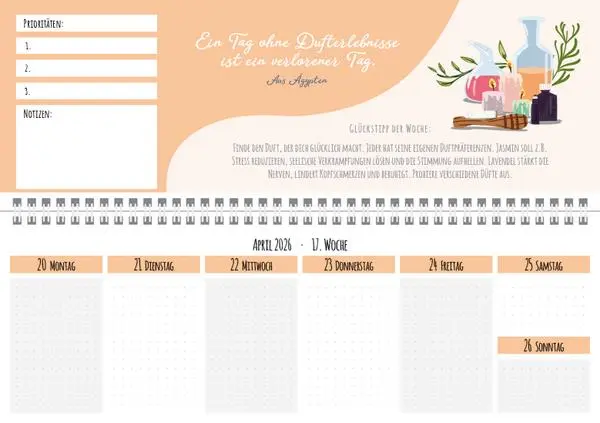 Bild: 9783731887713 | Tischquerkalender Mein Glücksjahr 2026 | Verlag Korsch | Kalender