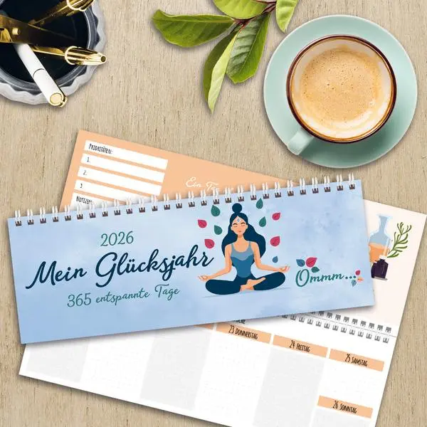 Bild: 9783731887713 | Tischquerkalender Mein Glücksjahr 2026 | Verlag Korsch | Kalender