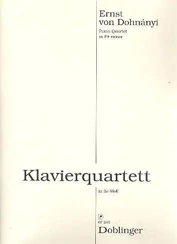 Klavierquartett fis-moll (1893)