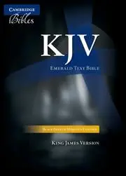 Cover: 9780521507813 | KJV Emerald Text Bible, Black French Morocco Leather, KJ533:T | Press