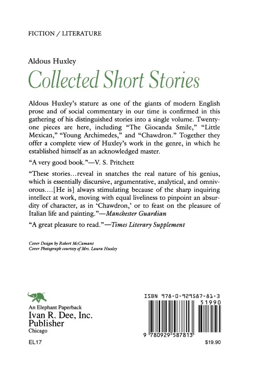 Rückseite: 9780929587813 | Collected Short Stories | Aldous Huxley | Taschenbuch | Englisch