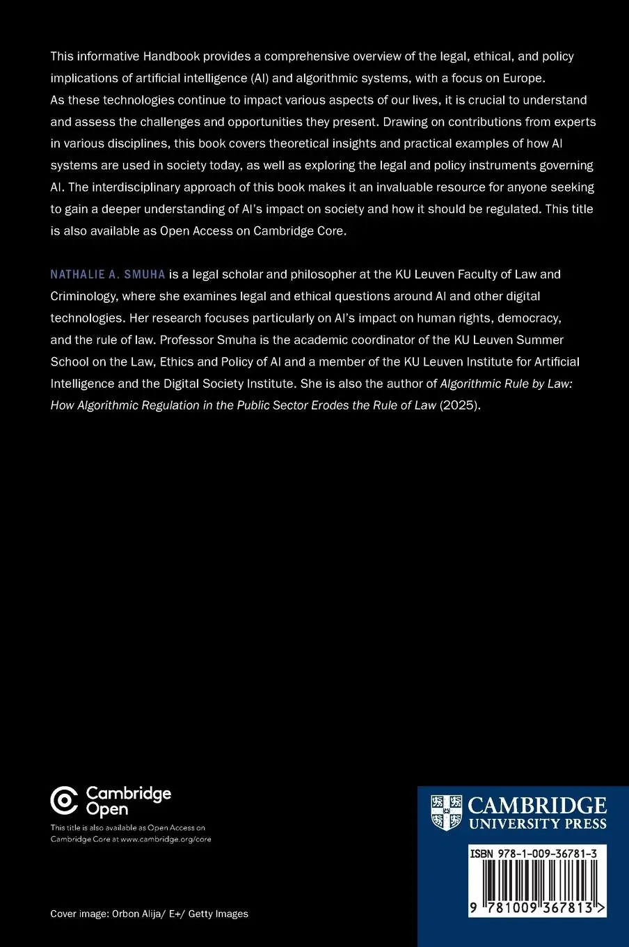 Rückseite: 9781009367813 | The Cambridge Handbook of the Law, Ethics and Policy of Artificial...